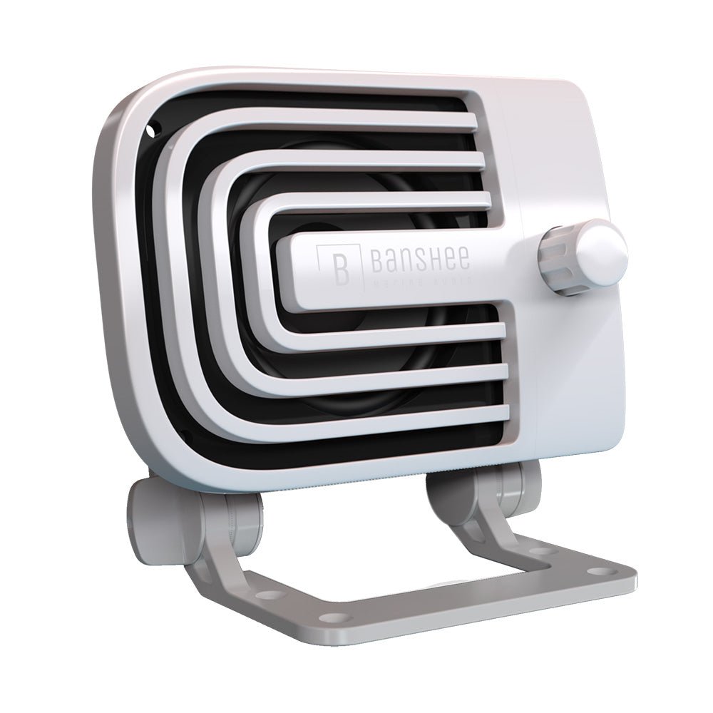 Banshee Marine Active External VHF Speaker - White [BAR - VA - 1W] - The Happy Skipper