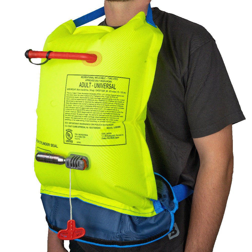 Bluestorm Cirro 16 Manual Inflatable Belt Pack - Hi - Vis [BS - USD6MM - HVS] - The Happy Skipper