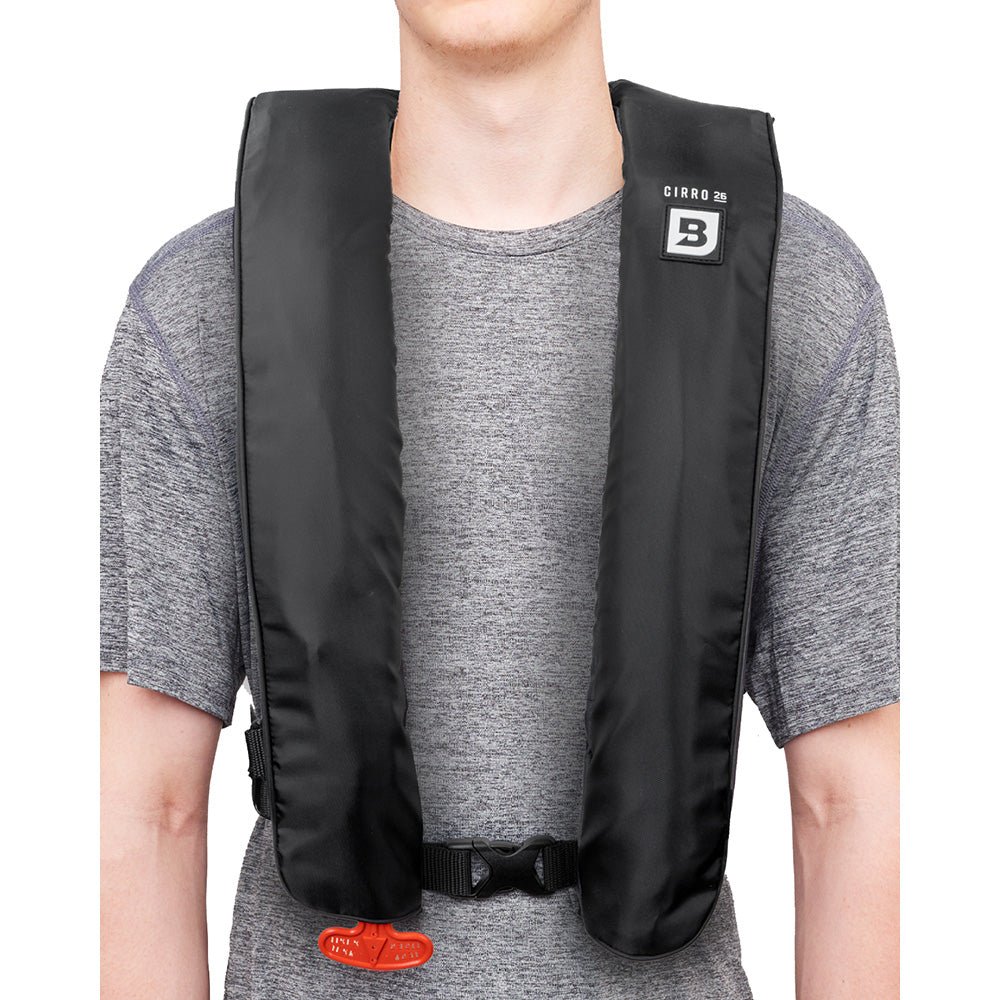 Bluestorm Cirro 26 Auto/Manual Type V Inflatable PFD - Apex Black [BS-SL6FA-22-BLK] - The Happy Skipper