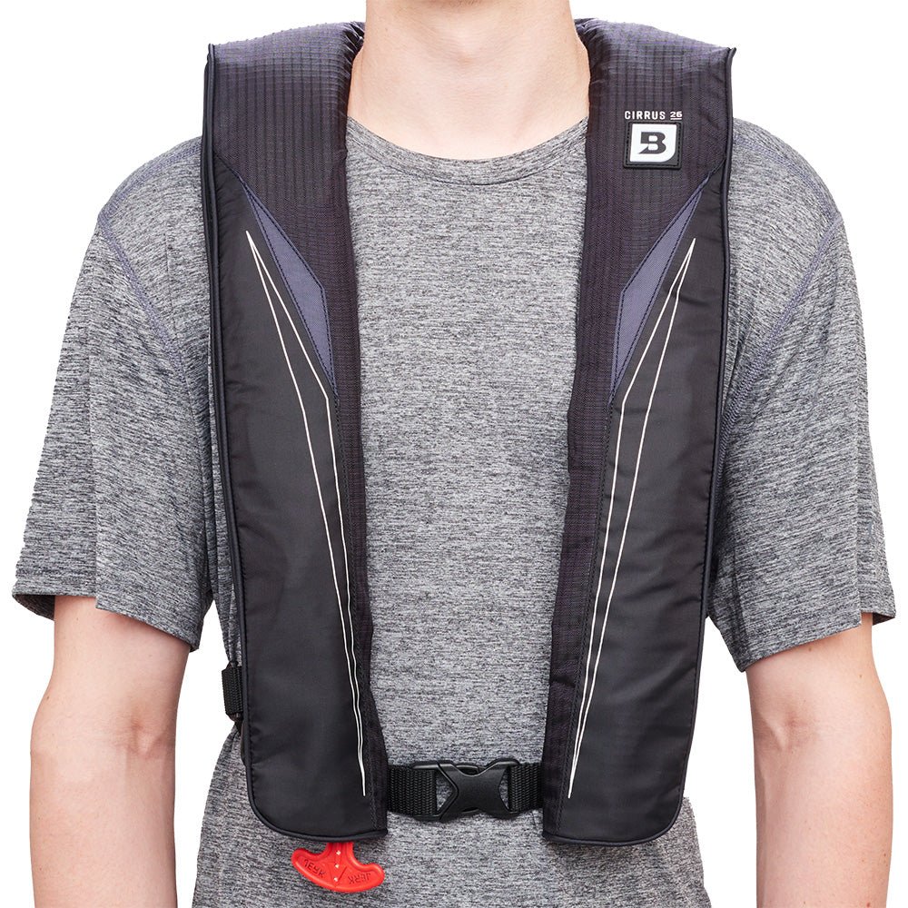 Bluestorm Cirrus 26 Auto/Manual Type V Inflatable PFD - Apex Black [SL6F-21-BLK] - The Happy Skipper