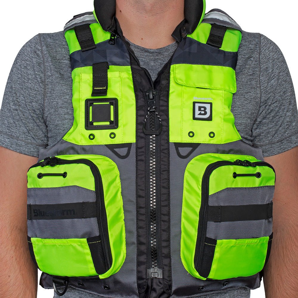 Bluestorm Classic Adult Fishing Life Jacket - Hi-Vis - S/M [BS-70B-HVS-S/M] - The Happy Skipper