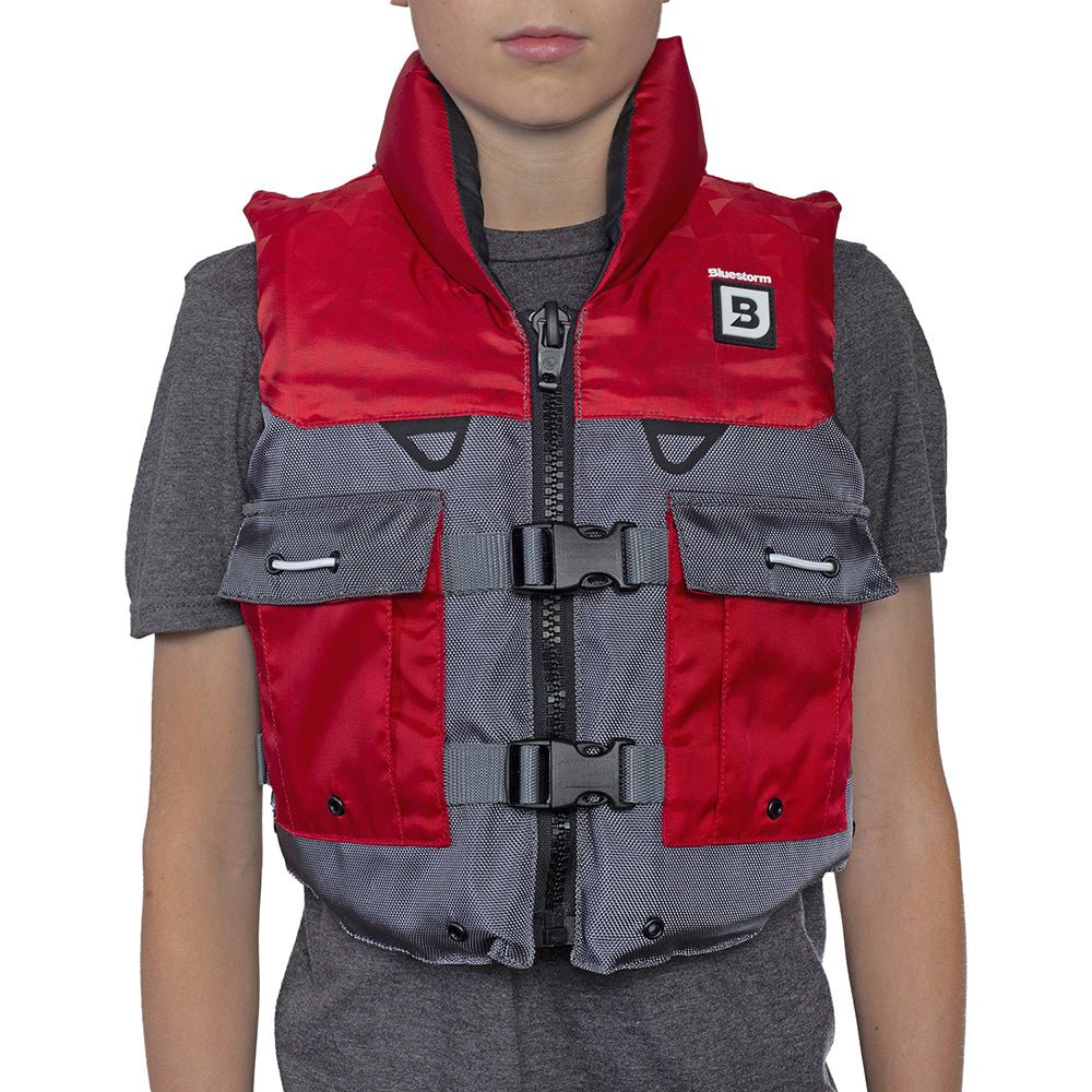 Bluestorm Classic Youth Fishing Life Jacket - Nitro Red [BS-365-RED-Y] - The Happy Skipper