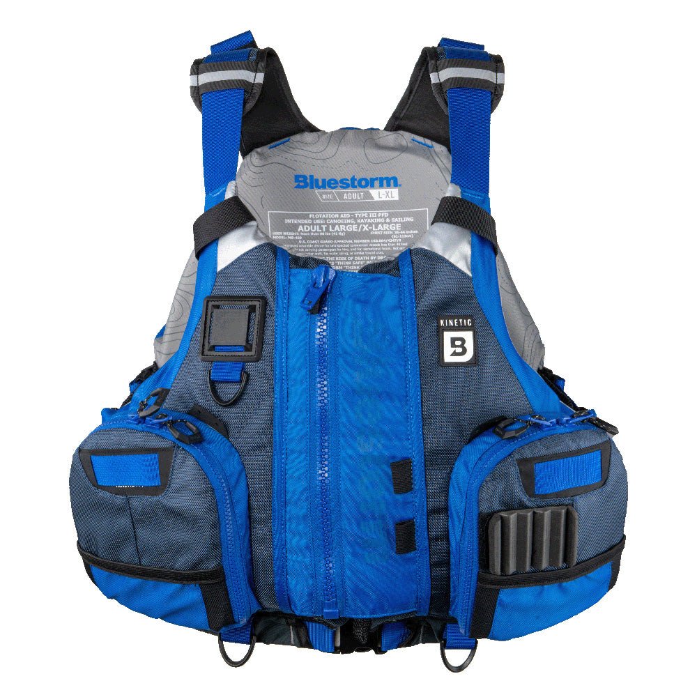 Bluestorm Kinetic Kayak Fishing Vest - Deep Blue - 2XL/3XL [BS - 409 - BLU - XXL] - The Happy Skipper