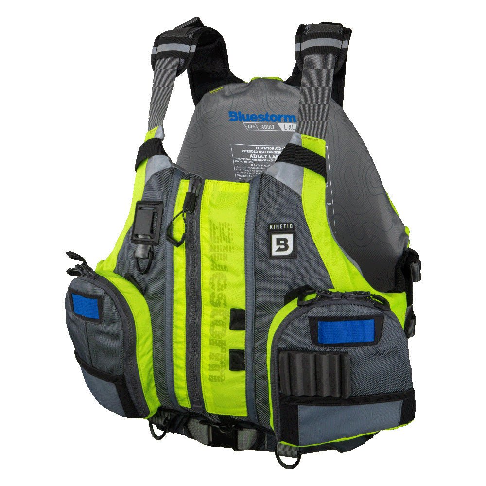 Bluestorm Kinetic Kayak Fishing Vest - Hi - Vis - 2XL/3XL [BS - 409 - HVS - XXL] - The Happy Skipper