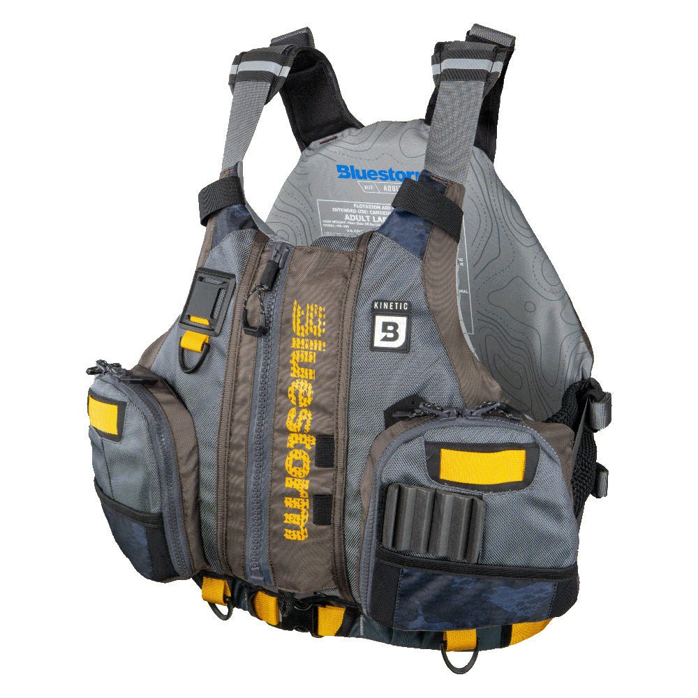 Bluestorm Kinetic Kayak Fishing Vest - Legendary Taupe - S/M [BS-409-TPE-S/M] - The Happy Skipper