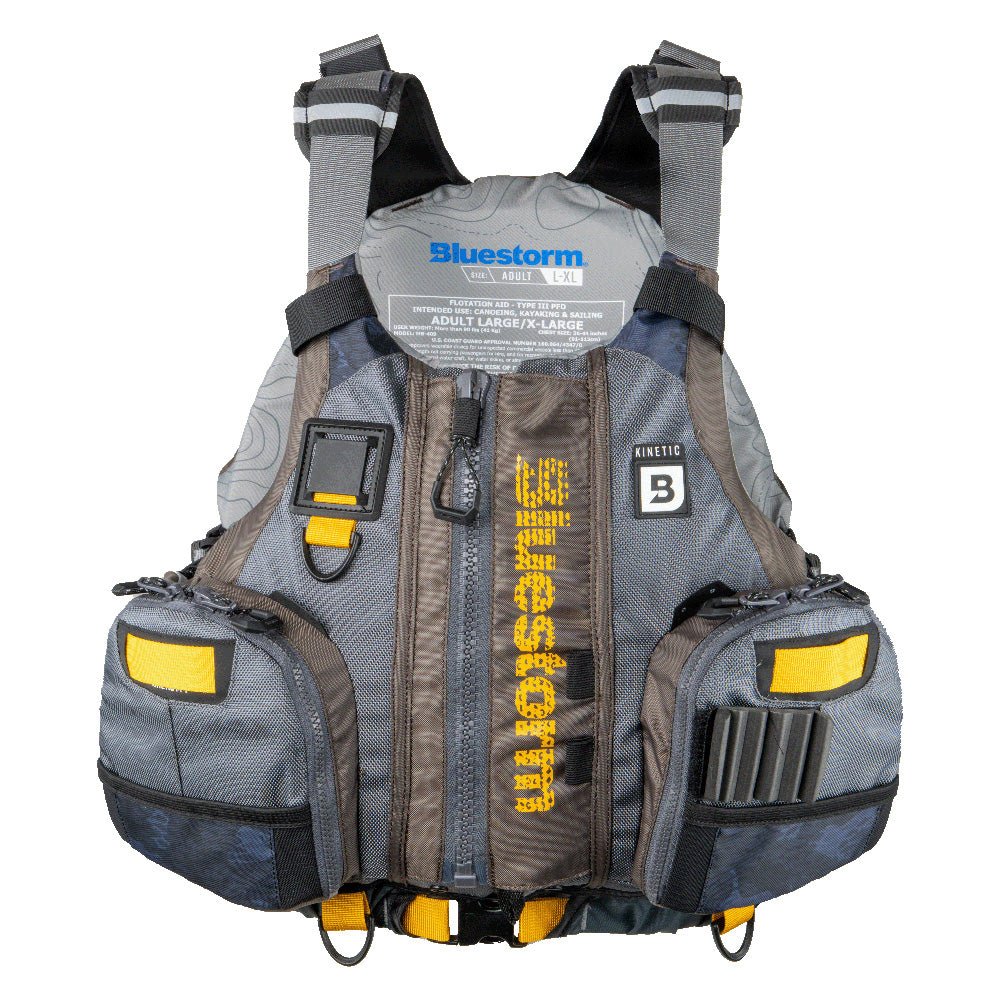 Bluestorm Kinetic Kayak Fishing Vest - Legendary Taupe - S/M [BS-409-TPE-S/M] - The Happy Skipper