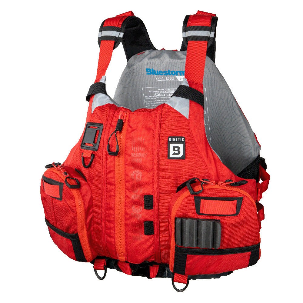 Bluestorm Kinetic Kayak Fishing Vest - Nitro Red - S/M [BS-409-RED-S/M] - The Happy Skipper