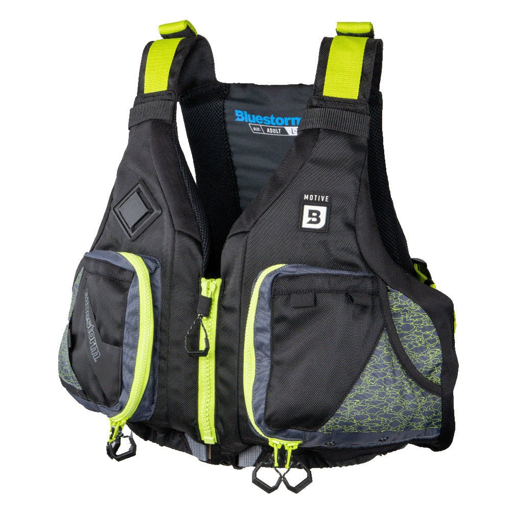 Bluestorm Motive Kayak Fishing Vest - Hi-Vis - 2XL/3XL [BS-248-HVS-2/3XL] - The Happy Skipper