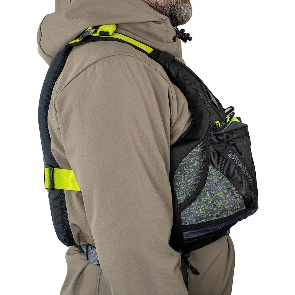 Bluestorm Motive Kayak Fishing Vest - Hi-Vis - S/M [BS-248-HVS-S/M] - The Happy Skipper