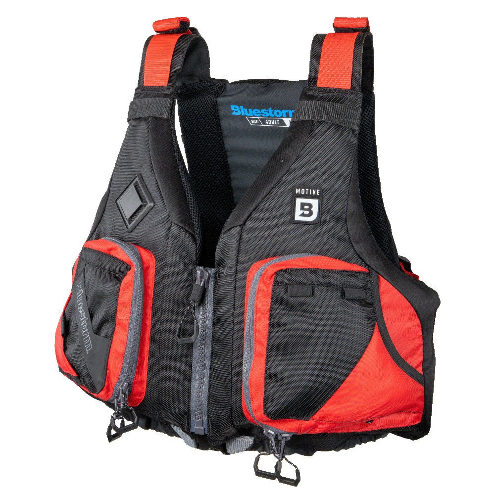 Bluestorm Motive Kayak Fishing Vest - Nitro Red - S/M [BS-248-RDD-S/M] - The Happy Skipper