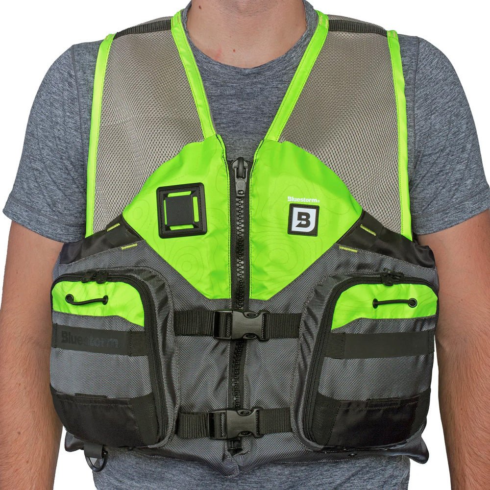 Bluestorm Sportsman Adult Mesh Fishing Life Jacket - Hi-Vis - 2XL/3XL [BS-105-HVS-2/3X] - The Happy Skipper