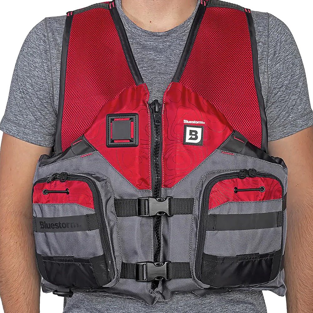 Bluestorm Sportsman Adult Mesh Fishing Life Jacket - Nitro Red - 2XL/3XL [BS-105-FDC-2/3X] - The Happy Skipper