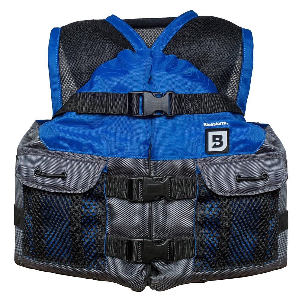 Bluestorm Sportsman Youth Mesh Fishing Life Jacket - Deep Blue [BS-105-NAV-Y] - The Happy Skipper