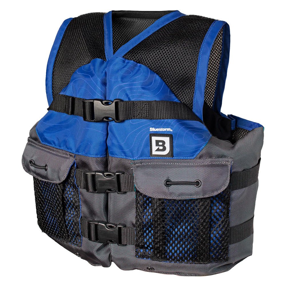 Bluestorm Sportsman Youth Mesh Fishing Life Jacket - Deep Blue [BS-105-NAV-Y] - The Happy Skipper