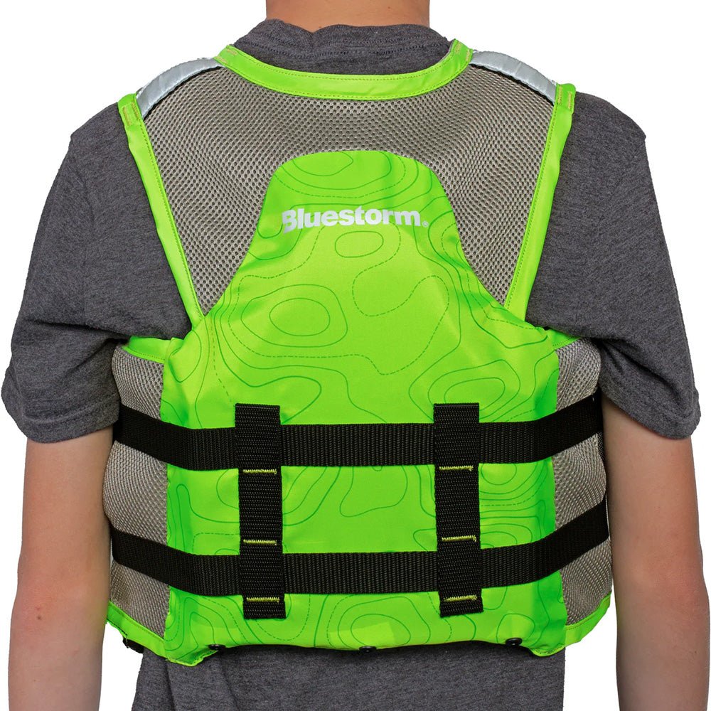 Bluestorm Sportsman Youth Mesh Fishing Life Jacket - Hi - Vis [BS - 105 - HVS - Y] - The Happy Skipper