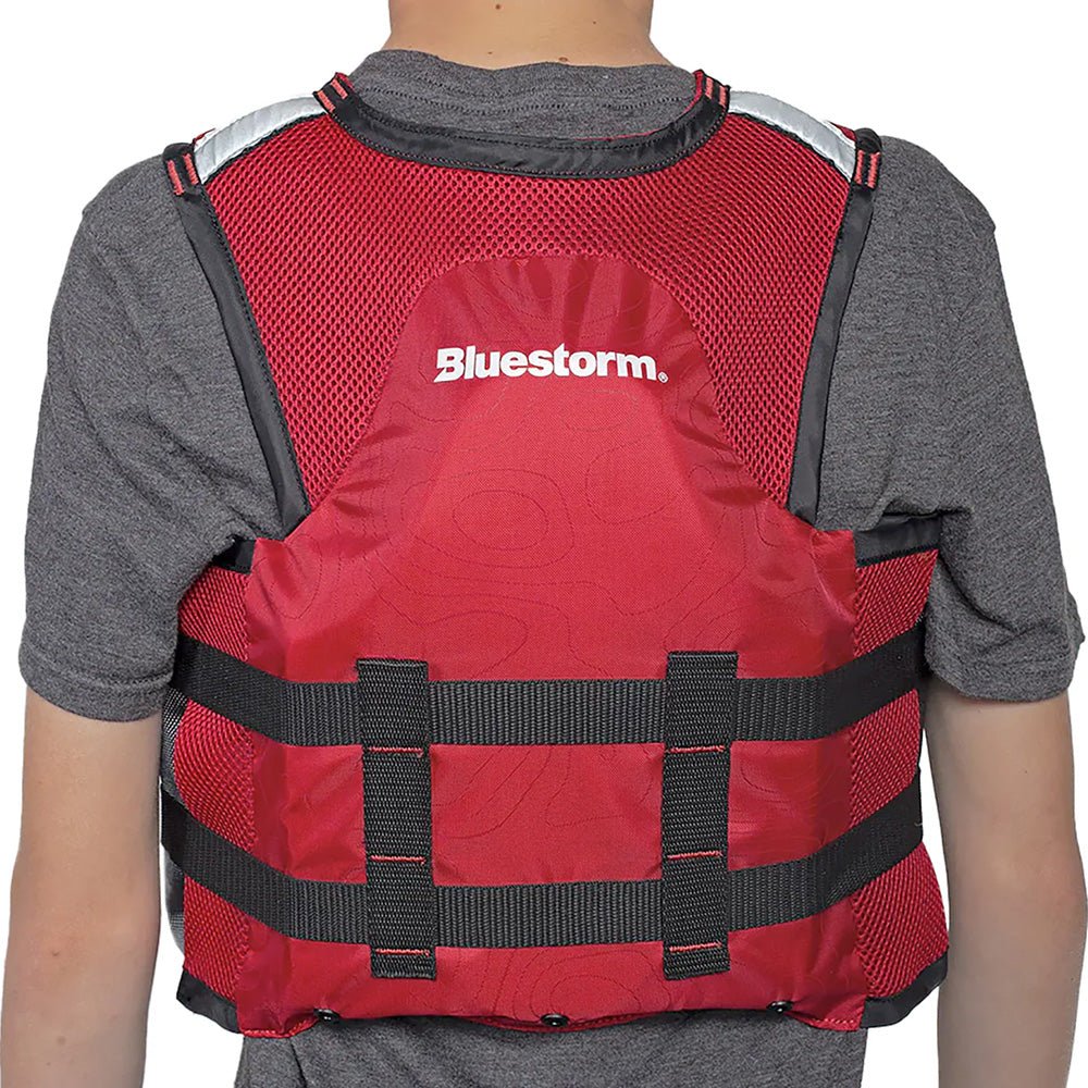 Bluestorm Sportsman Youth Mesh Fishing Life Jacket - Nitro Red [BS-105-RED-Y] - The Happy Skipper