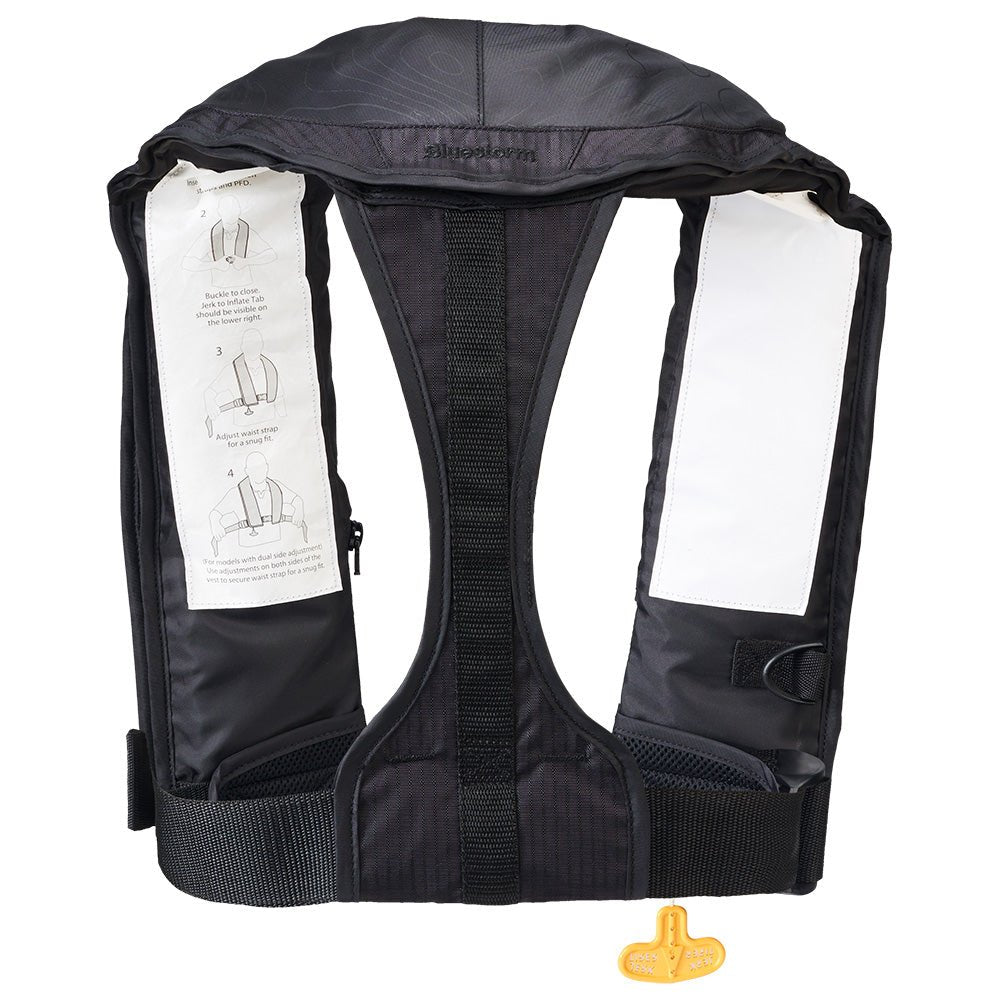 Bluestorm Stratus 35 Auto Type II Inflatable PFD - Apex Black [T1H-19-BLK] - The Happy Skipper