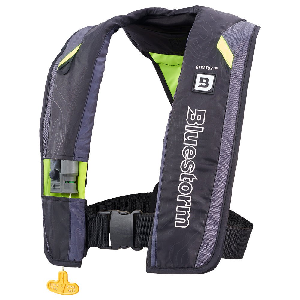 Bluestorm Stratus 35 Auto Type II Inflatable PFD - Hi-Vis [T1H-19-HVS] - The Happy Skipper