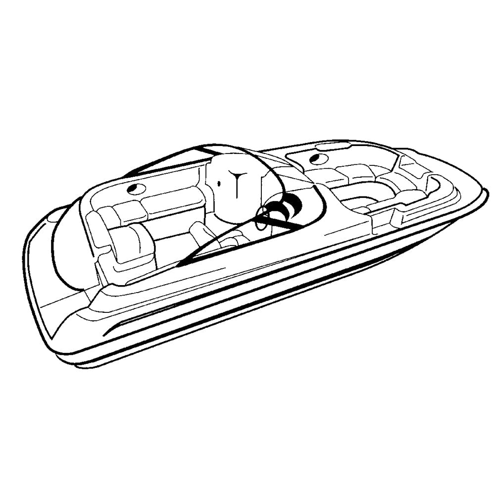 Carver Performance Poly - Guard Styled - to - Fit Boat Cover f/20.5 Sterndrive Deck Boats w/Walk - Thru Windshield - Grey [95120P - 10] - The Happy Skipper