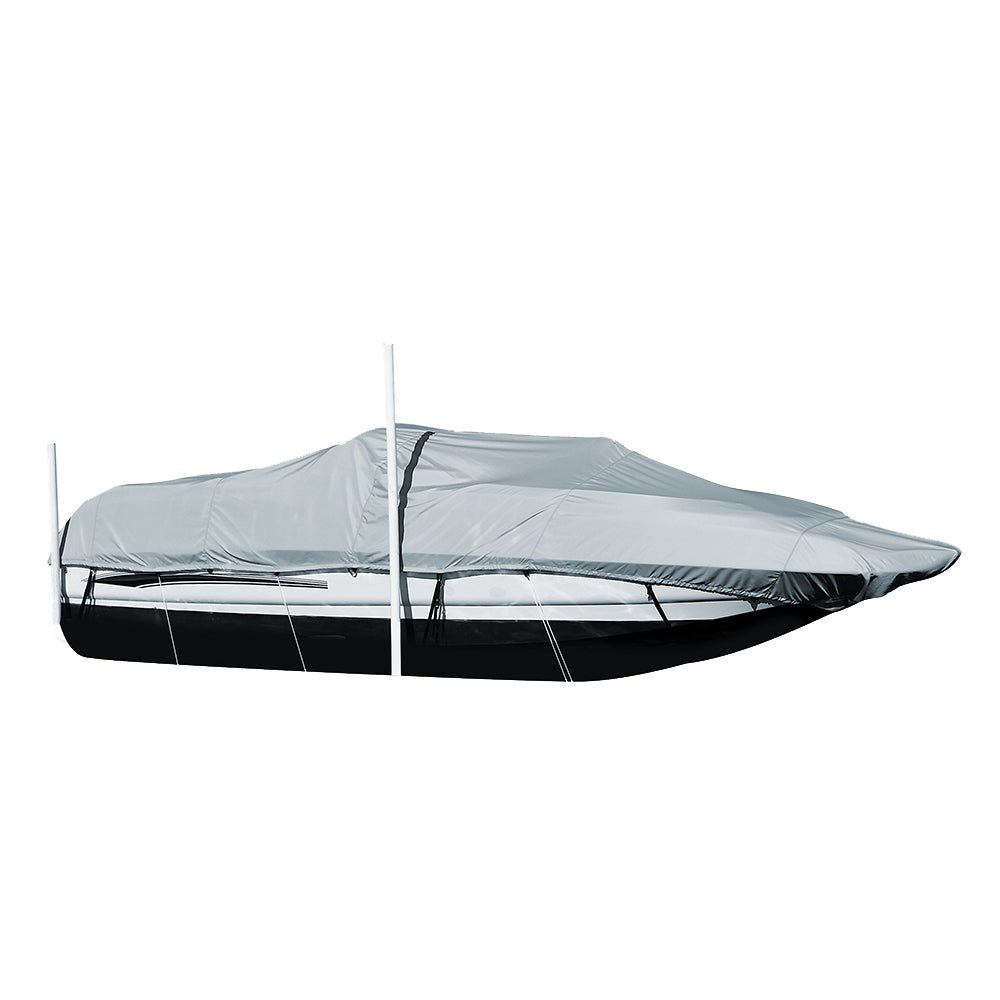 Carver Performance Poly - Guard Styled - to - Fit Boat Cover f/20.5 Sterndrive Deck Boats w/Walk - Thru Windshield - Grey [95120P - 10] - The Happy Skipper