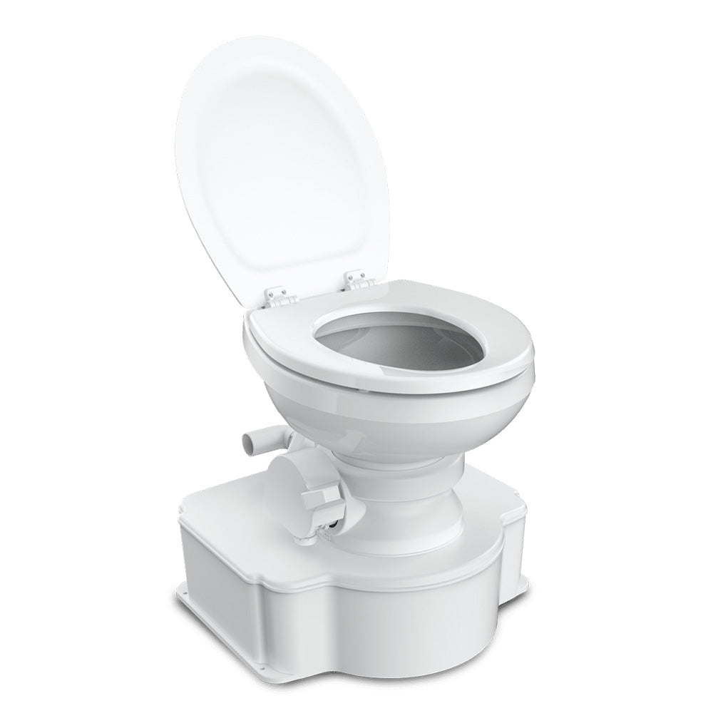 Dometic White M65 Marine Gravity Toilet - Elongated Seat Size w/Foot Pedal [312500001] - The Happy Skipper