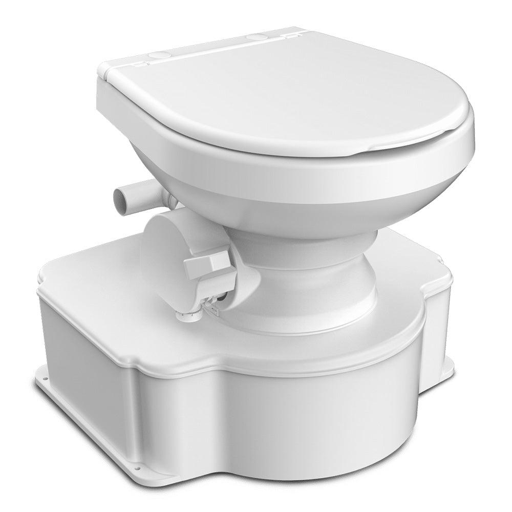 Dometic White M65 Marine Gravity Toilet - Standard Seat Size w/Foot Pedal [312070001] - The Happy Skipper