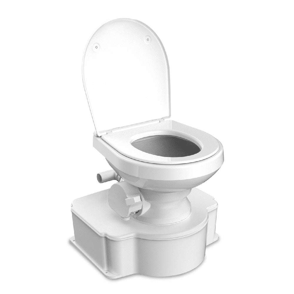 Dometic White M65 Marine Gravity Toilet - Standard Seat Size w/Foot Pedal [312070001] - The Happy Skipper