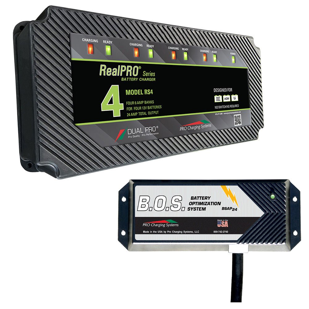 Dual Pro RS4 4 Bank Battery Charger w/2 Bank B.O.S. [RS4/BOS12V2] - The Happy Skipper