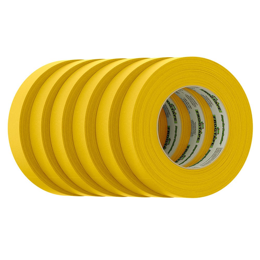 FrogTape CP 225 Medium - High Adhesion Masking Tape - 24MM x 55M x 6 - Pack - Gold - Rated for 225F [105320] - The Happy Skipper