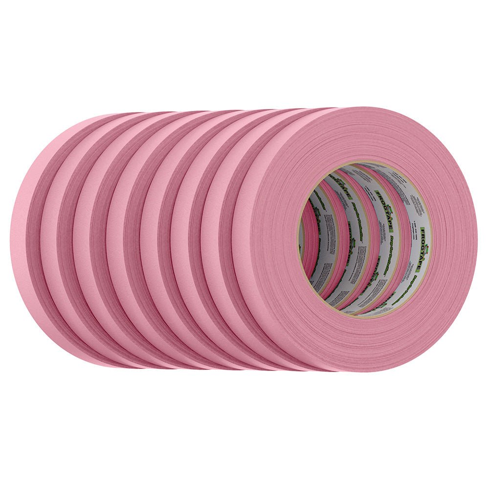 FrogTape CP 325 Medium - High Adhesion Masking Tape - 18MM x 55M x 8 - Pack - Pink - Rated for 325F [105332] - The Happy Skipper