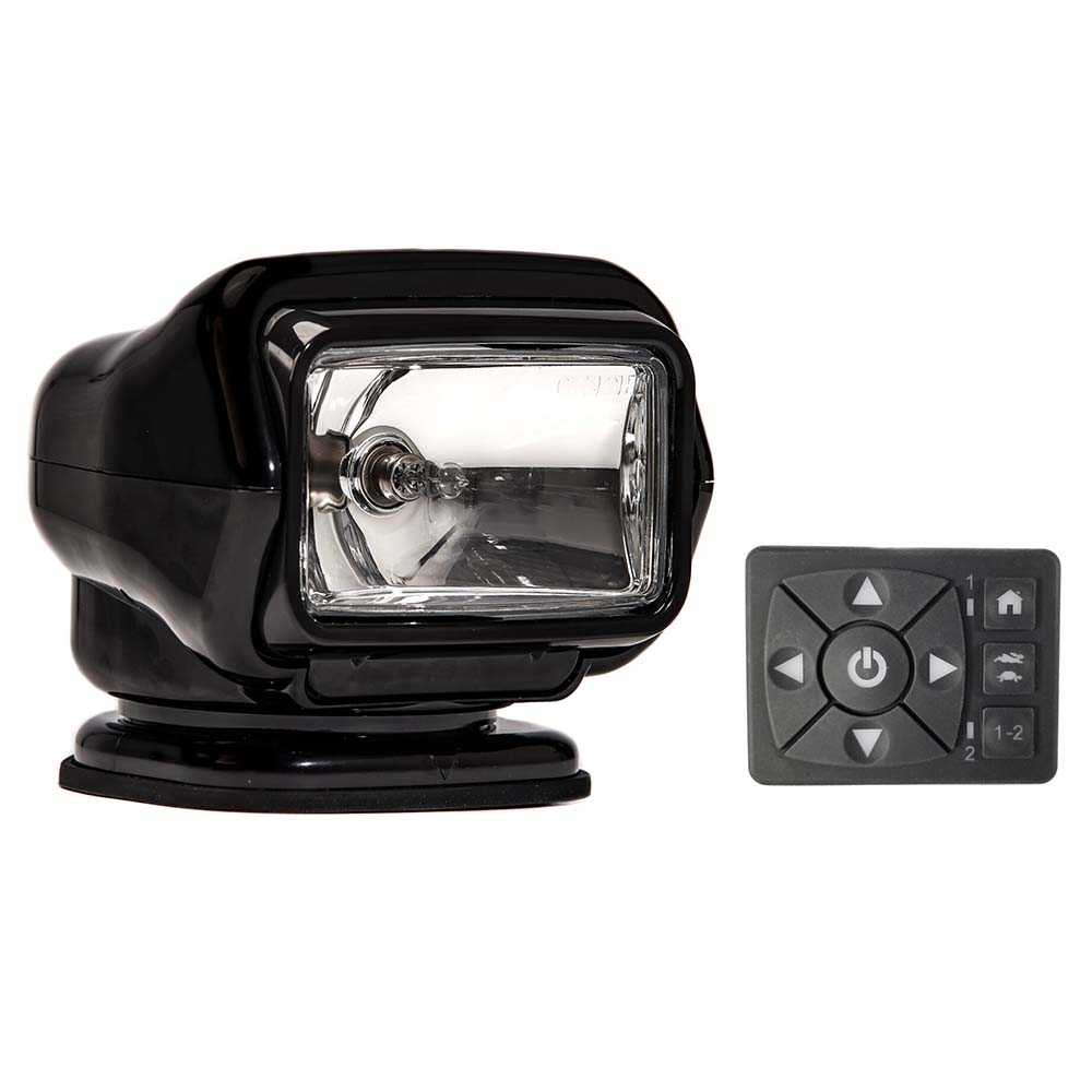 Golight Stryker ST Series Permanent Mount Black 12V Halogen w/Hard Wired Dash Mount Remote [3021ST] - The Happy Skipper