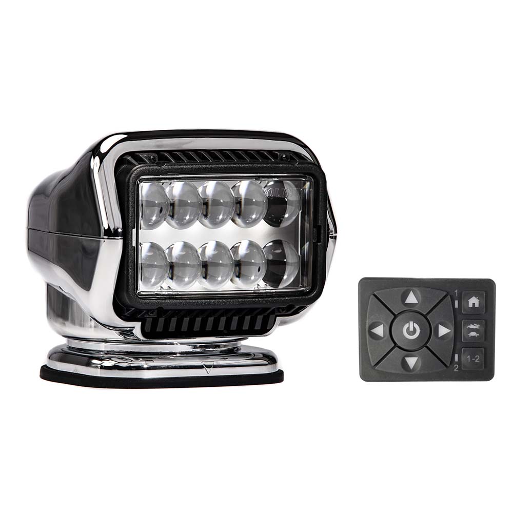 Golight Stryker ST Series Permanent Mount Chrome 12V LED w/Hard Wired Dash Mount Remote [30264ST] - The Happy Skipper