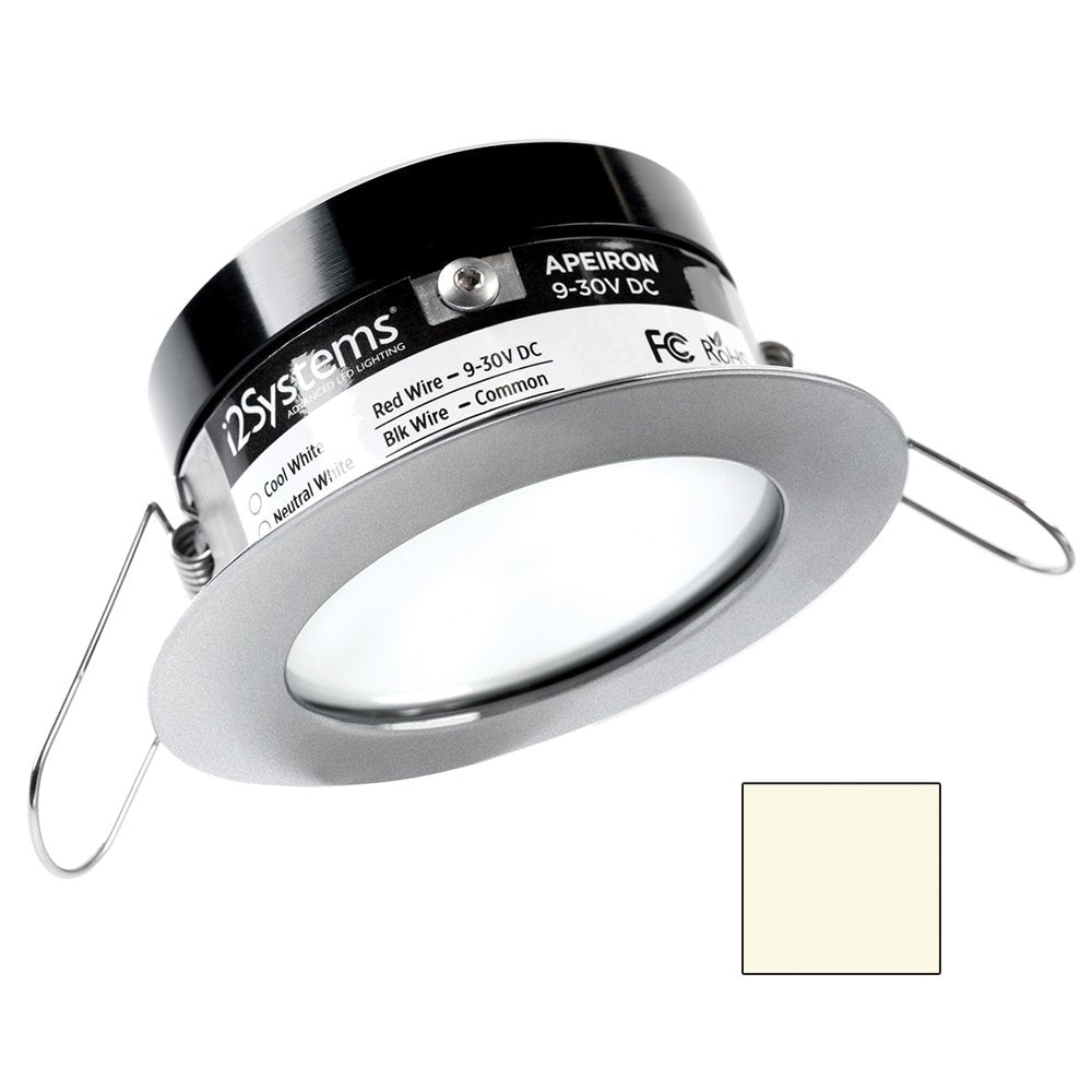 i2Systems Apeiron PRO A503 - 3W Spring Mount Light - Round - Neutral White - Brushed Nickel Finish [A503 - 41BBD] - The Happy Skipper