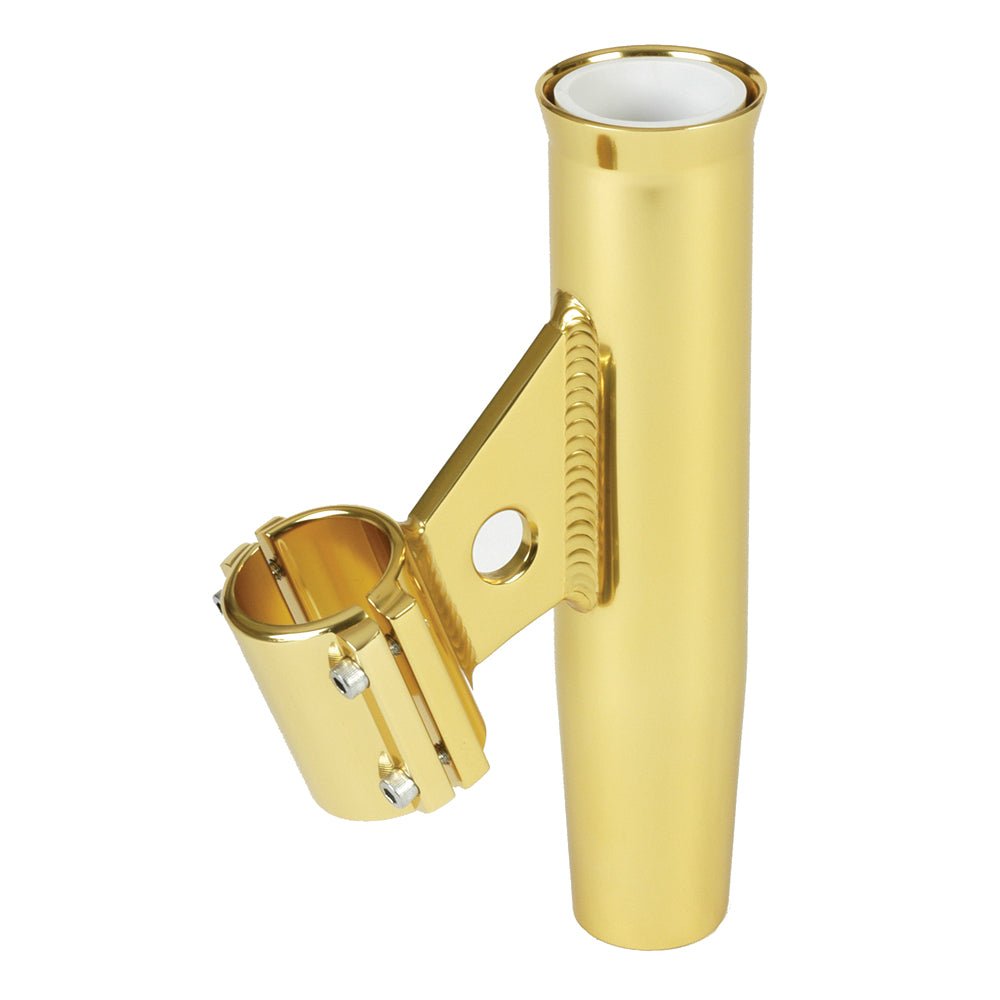 Lee's Clamp - On Rod Holder - Gold Aluminum - Vertical Mount - Fits 1.050" O.D. Pipe [RA5001GL] - The Happy Skipper