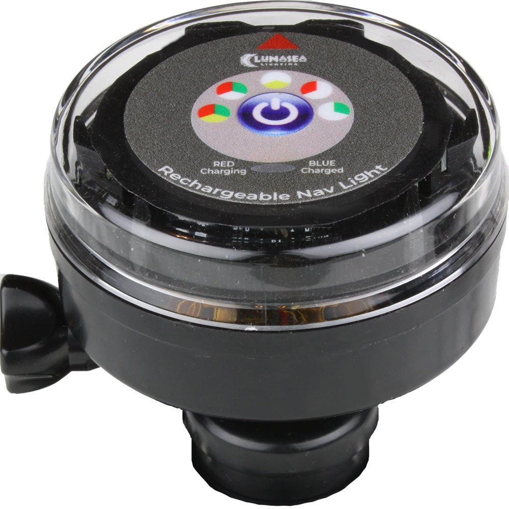 Lunasea Rechargeable Tri - Color Portable Navigation Light (No Mount) - Black [LLB - 72BK - UB - 00] - The Happy Skipper