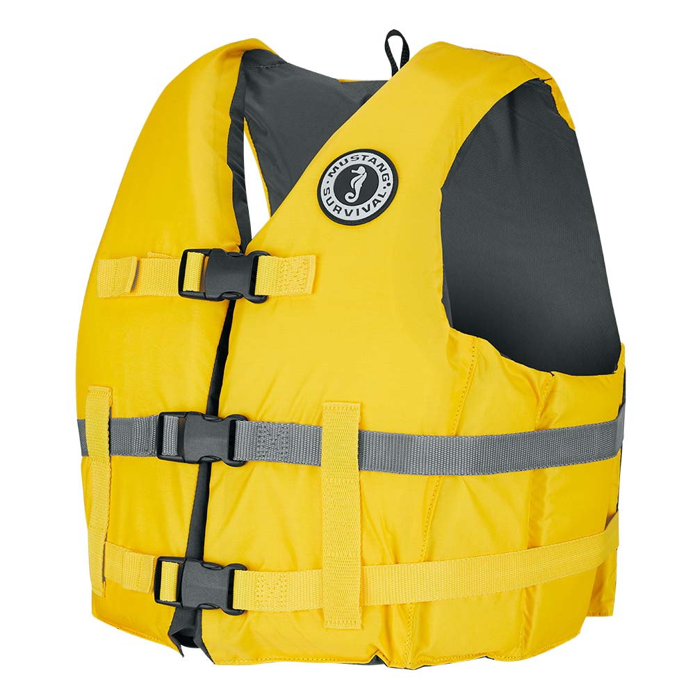 Mustang Livery Foam Vest - Yellow - XL/XXL [MV701DMS - 25 - XL/XXL - 216] - The Happy Skipper