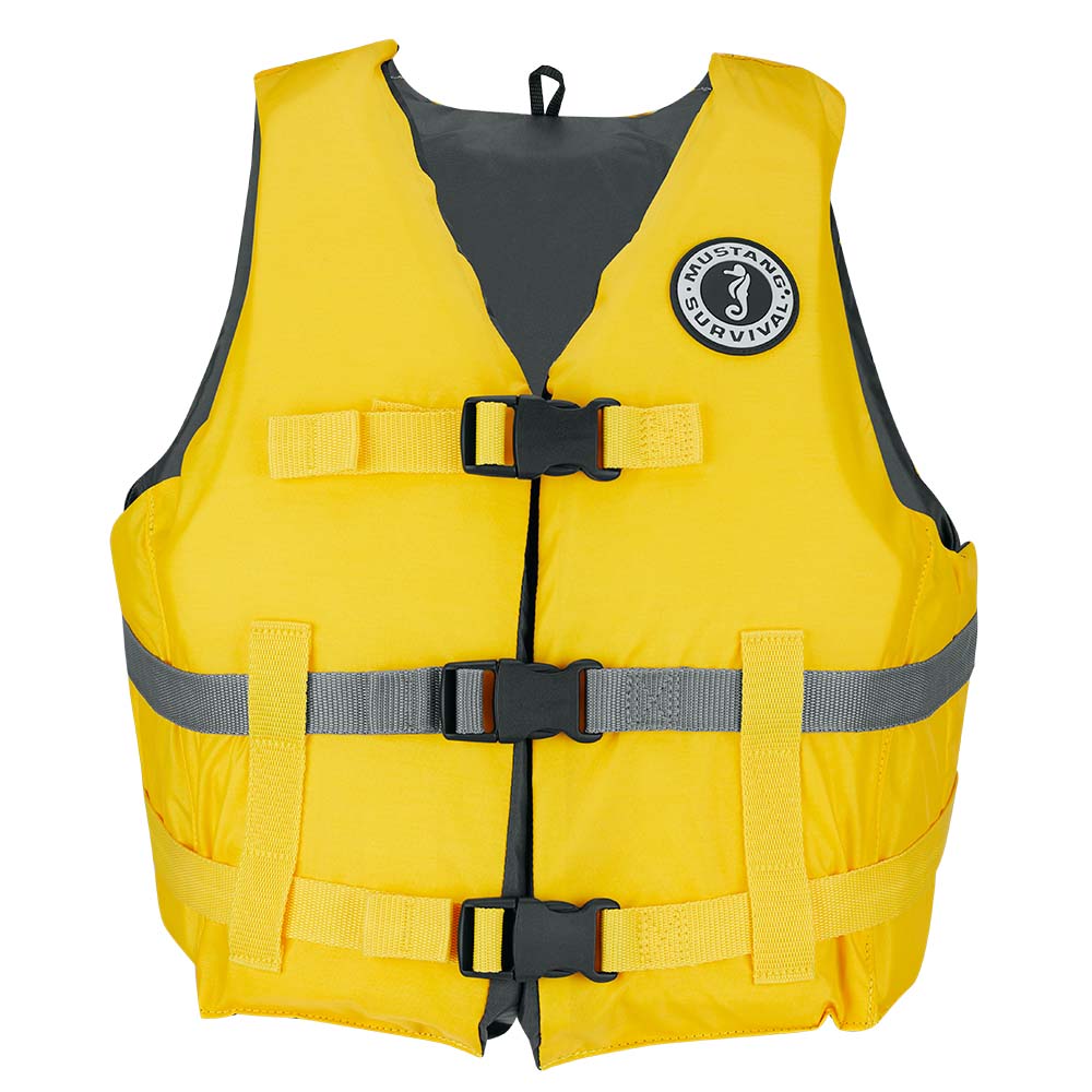 Mustang Livery Foam Vest - Yellow - XL/XXL [MV701DMS - 25 - XL/XXL - 216] - The Happy Skipper