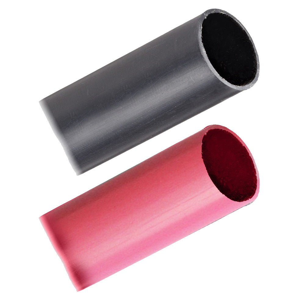 Pacer Battery Cable Heavy Wall Heat Shrink Tubing - 1" x 3" - Black/Red (2 - Pieces Combo Pack) [BHW1 - 3BKRD] - The Happy Skipper