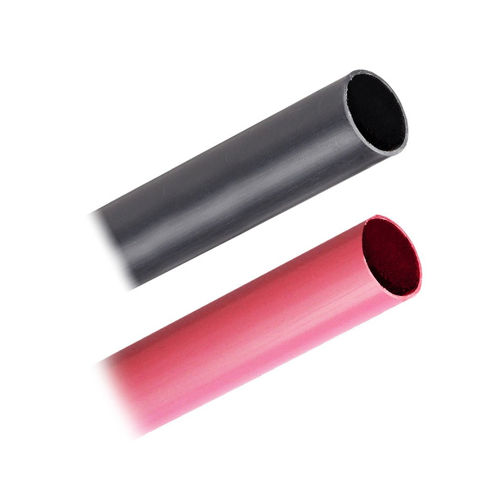 Pacer Battery Cable Heavy Wall Heat Shrink Tubing - 3/4" x 3" - Black/Red (2 - Pieces Combo Pack) [BHW3/4 - 3BKRD] - The Happy Skipper