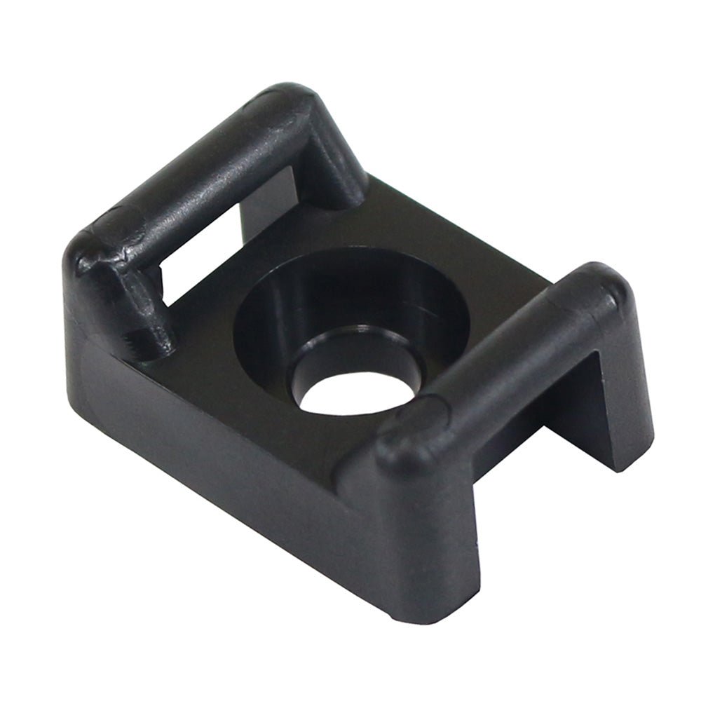 Pacer Screw Down Cable Tie Mount - #10 Screw Mount Method - Black - 100 Pack [CTM3S10BK - 100] - The Happy Skipper