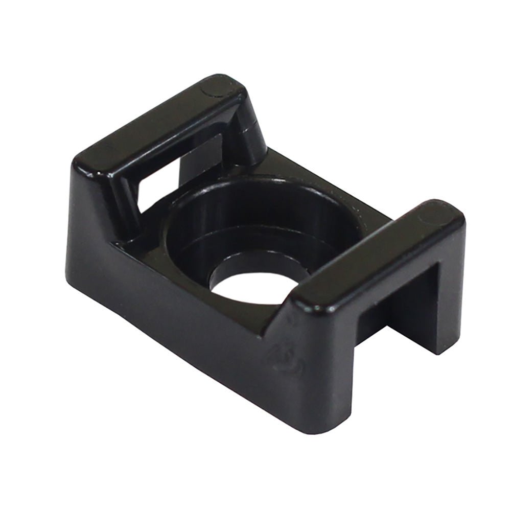 Pacer Screw Down Cable Tie Mount - #8 Screw Mount Method - Black - 100 Pack [CTM2S8BK - 100] - The Happy Skipper