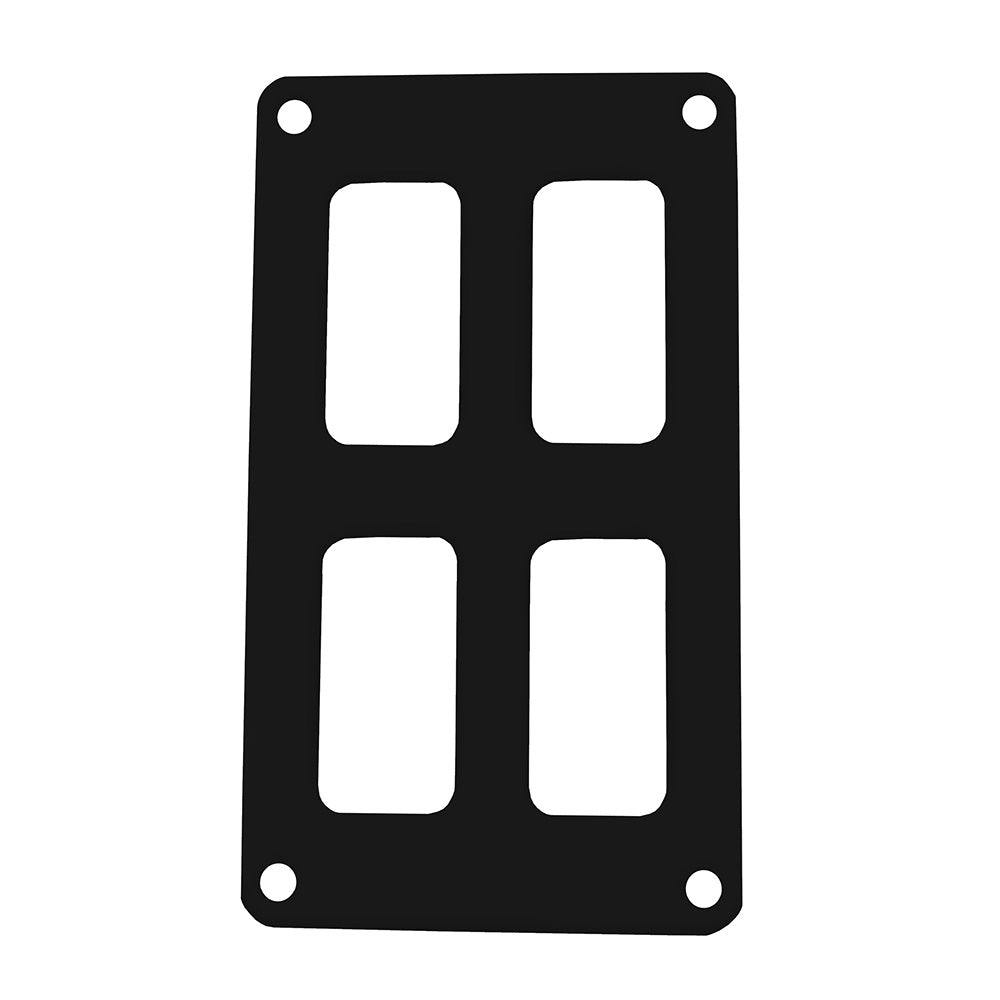 Pacer Switch Panel - 2 Switch 2 Row - 3" x 4.75" - Black Powder Coated Aluminum [PSC - 22 - BK] - The Happy Skipper