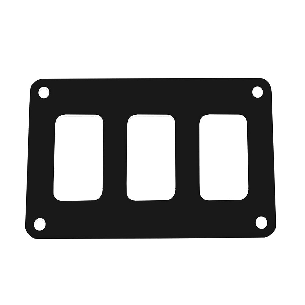 Pacer Switch Panel - 3 Switch 1 Row - 4.25" x 2.75" - Black Powder Coated Aluminum [PSC - 31 - BK] - The Happy Skipper