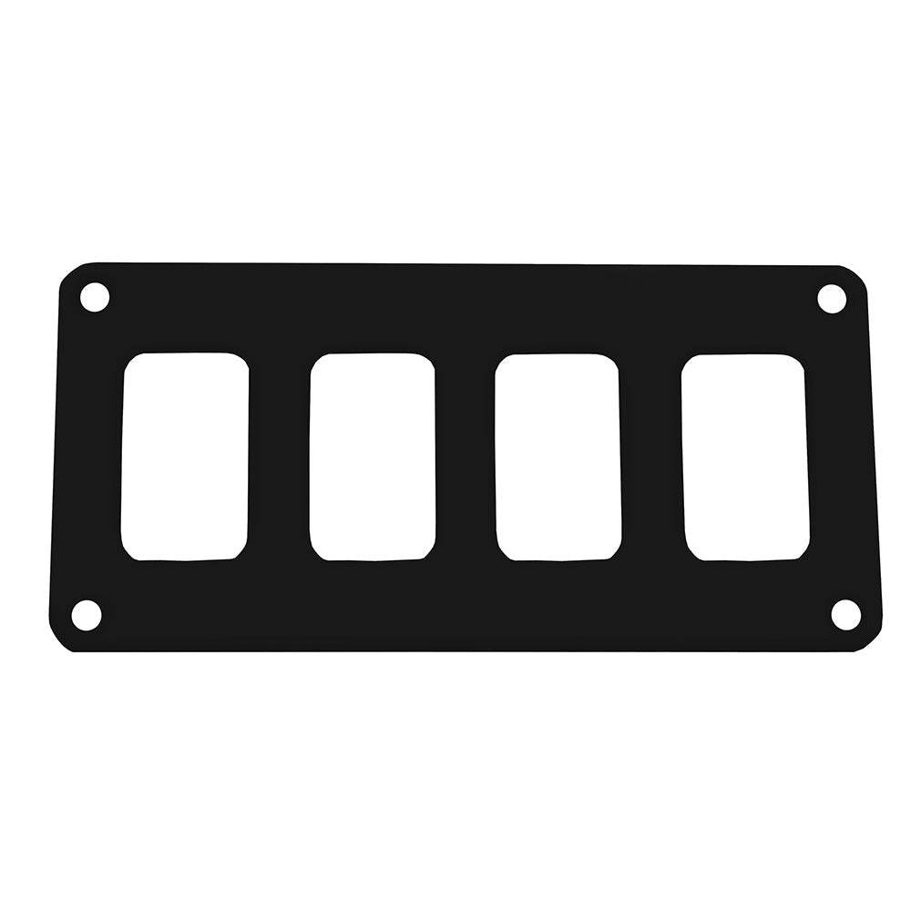 Pacer Switch Panel - 4 Switch 1 Row - 5.5" x 2.75" - Black Powder Coated Aluminum [PSC - 41 - BK] - The Happy Skipper