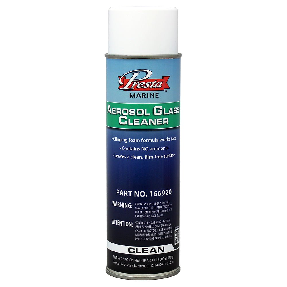 Presta Marine Ammonia Free Aerosol Glass Cleaner - 19oz [166920] - The Happy Skipper