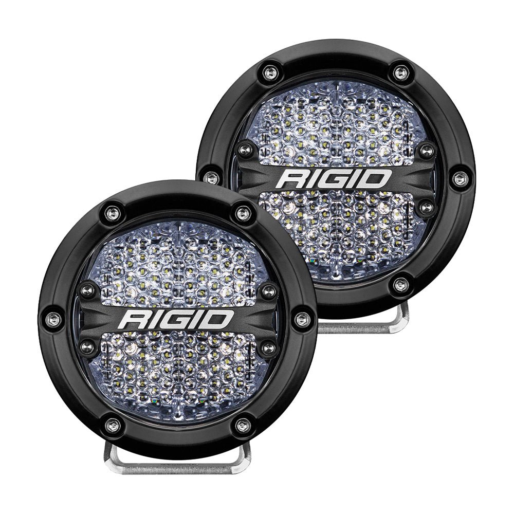 RIGID Industries 360 - Series 4" LED Off - Road Fog Light Diffused Beam w/White Backlight - Black Housing [36208] - The Happy Skipper