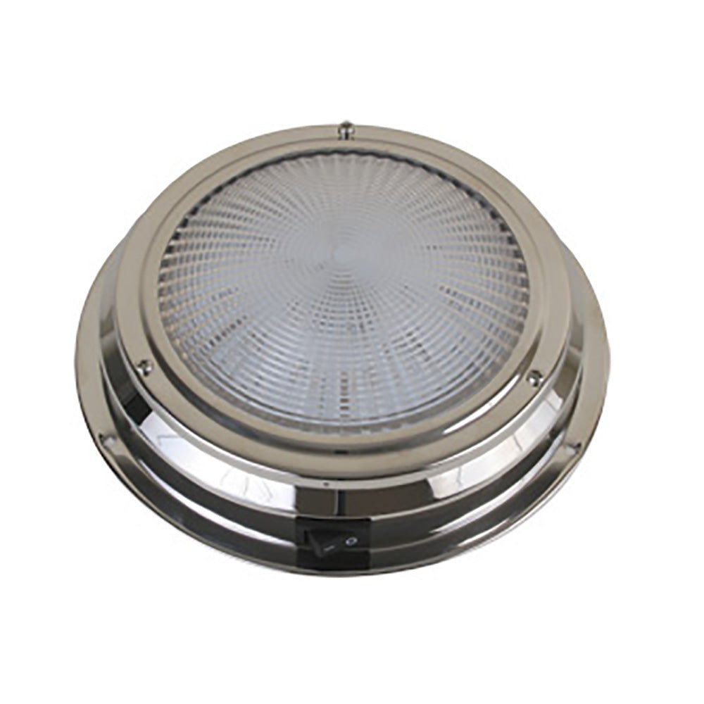 Scandvik LED Dome Light - Traditional - Stainless Steel - 5.5" - 12V [41324P] - The Happy Skipper