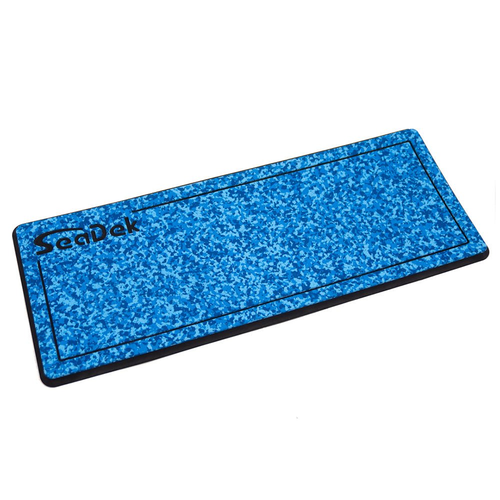 SeaDek 14 x 36" 20mm Dual Density Small Helm Pad w/SeaDek Logo - Brushed Texture - Aqua Camo/Black (355.6mm x 914.4mm x 20mm) [37925-81119] - The Happy Skipper