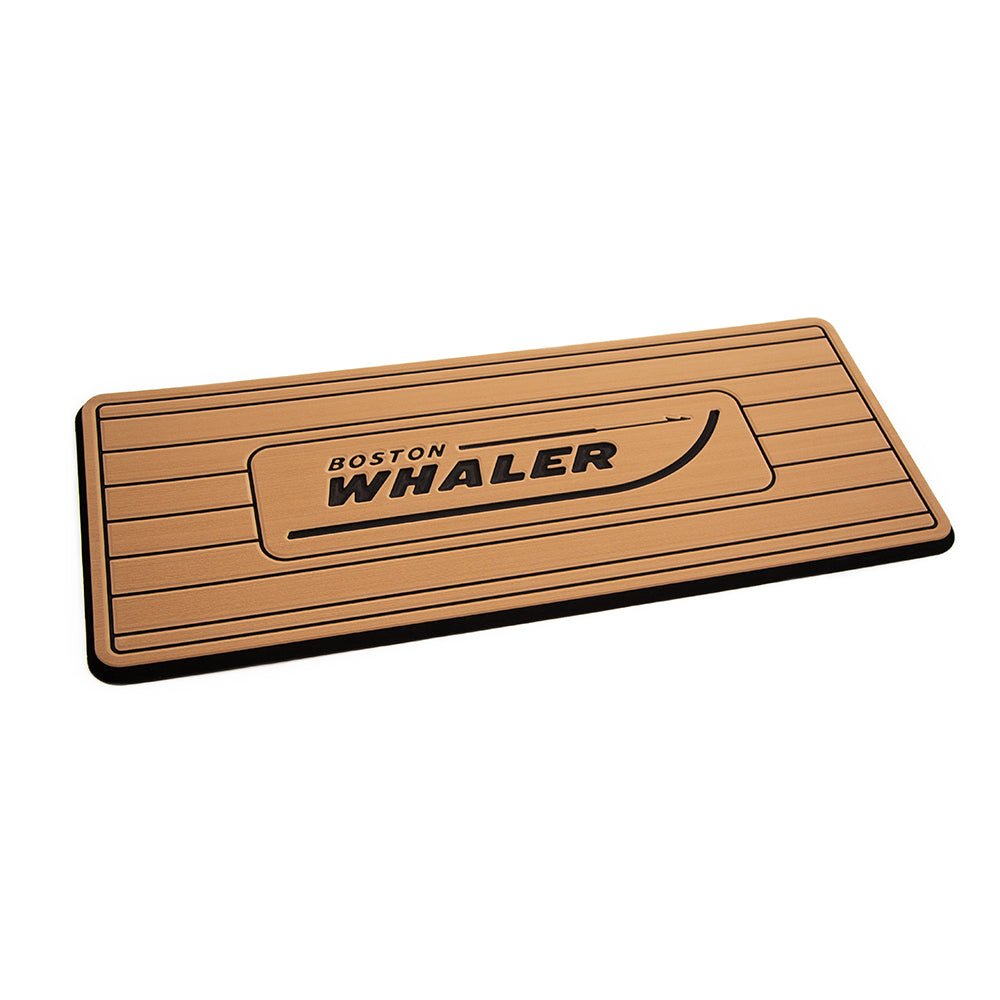 SeaDek Boston Whaler Helm Pad - Mocha/Black Brushed w/Routed Teak Lines [39615-80327] - The Happy Skipper