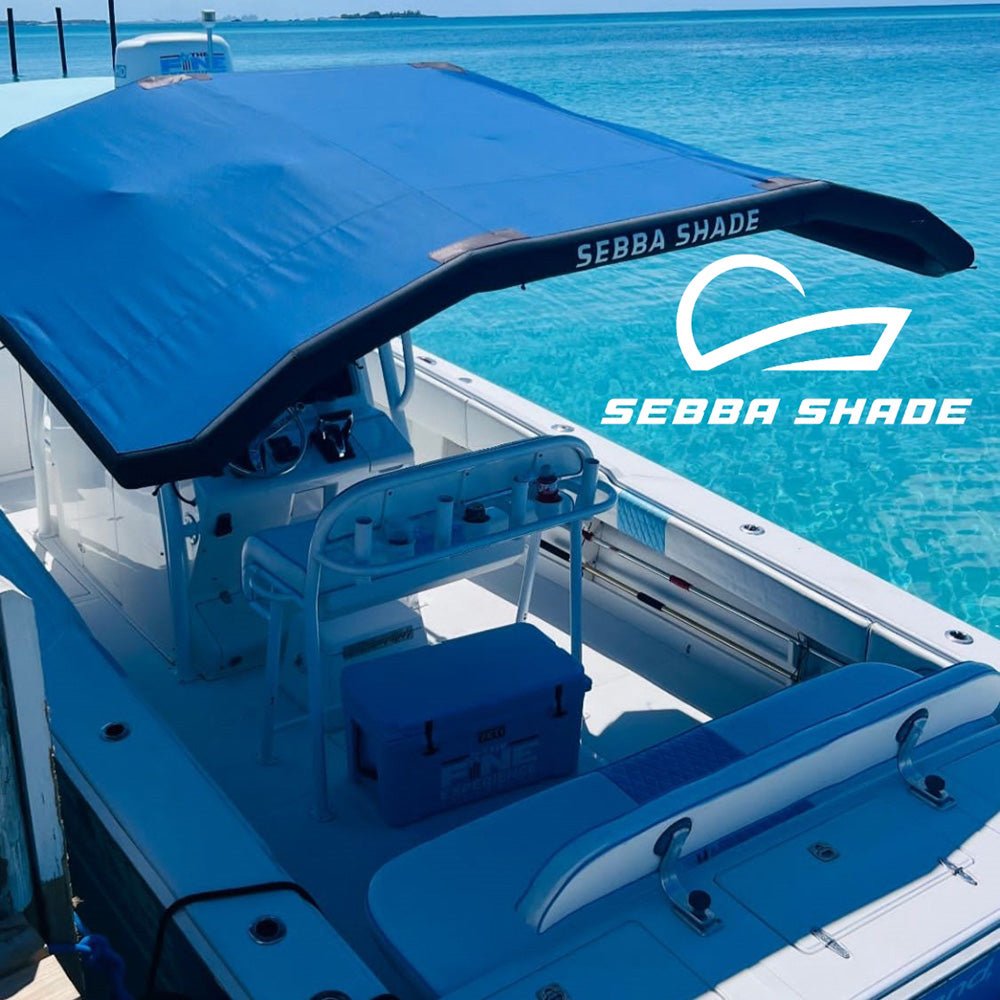 Sebba Shade 6 x 9 ft. Blue Sun Shade f/Boats Up To 28' [SS6X9BLU] - The Happy Skipper